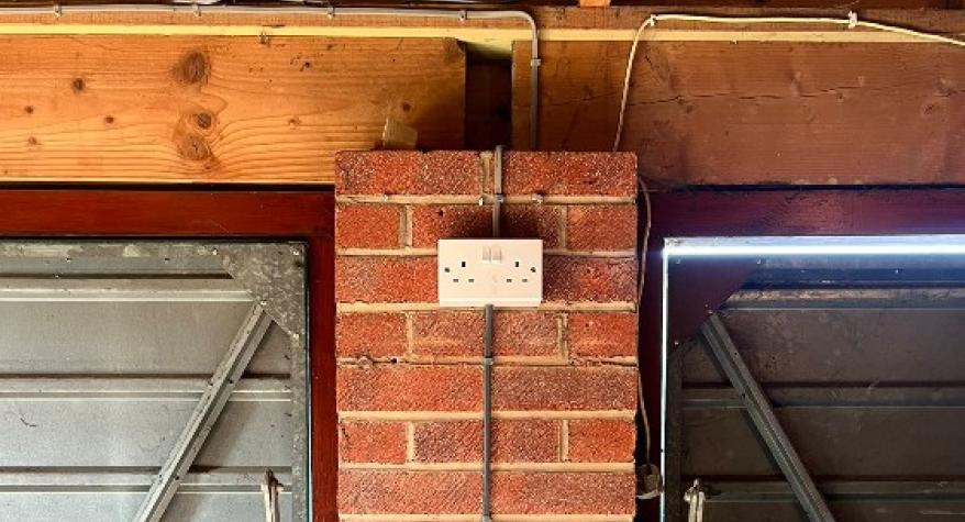 Garage electrics installation in Leeds