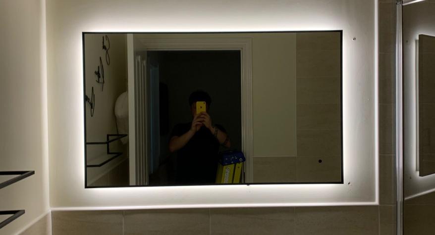 LED mirror light installation in Leeds